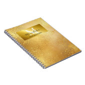 moderne schicke Goldrahmen-Glitzer-Visitenkarte Notizblock (Rechte Seite)