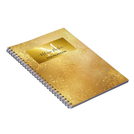 moderne schicke Goldrahmen-Glitzer-Visitenkarte Notizblock (Rechte Seite)