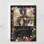 Moderne schicke, helle, wilde Blume Abschluss Ankündigung (Vorderseite)