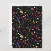 Moderne schicke, helle, wilde Blume Brautparty Einladung (Rückseite)