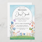 Moderne schicke, helle, wilde Blume Einladung (Vorne/Hinten)