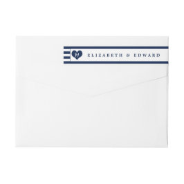 Moderne schicke Hochzeit in Blau und Weiß