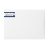 Moderne schicke Hochzeit in Blau und Weiß (Vorderseite)