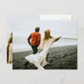 Moderne schicke Hochzeit Postkarte (Vorne/Hinten)