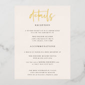 Moderne schicke Hochzeitskarte Folie Einladungspostkarte (Vorderseite)