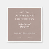 Moderne schicke Hochzeitspartei Serviette (Vorderseite)