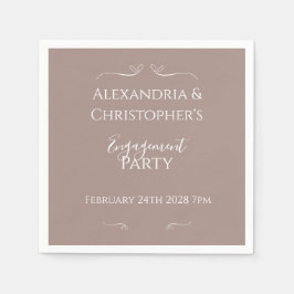 Moderne schicke Hochzeitspartei Serviette