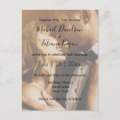 Moderne schicke Hochzeitstags-Foto Einladung (Vorderseite)