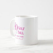 Moderne schicke Hot Pink Individuellen Namen Funny Kaffeetasse (Vorderseite Links)