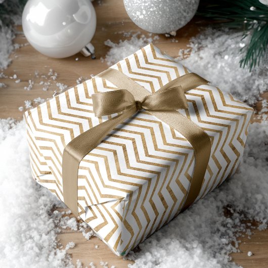 Moderne, schicke Imitate Goldstreifen, Zickzack & Geschenkpapier Set