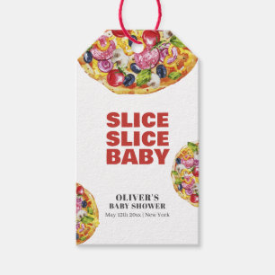 Moderne schicke italienische Slice Slice Pizza Bab Geschenkanhänger