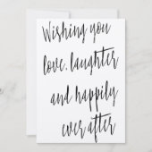 Moderne schicke Kalligraphie "Wishing you Liebe" Einladung (Vorderseite)