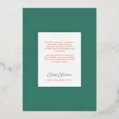 Moderne schicke Karierte Weihnachtskarte Folieneinladung (Rückseite)