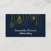 Moderne schicke Küchenutensilien Kochen und Cateri Visitenkarte (Vorderseite)