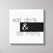 Moderne schicke Küchenwand schwarz-weiß Leinwanddruck (Vorderseite)