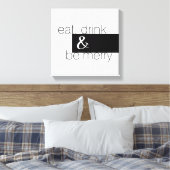 Moderne schicke Küchenwand schwarz-weiß Leinwanddruck (Insitu (Schlafzimmer))