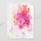 Moderne schicke künstlerische Wasserfarbe Süß 16 G Einladung (Rückseite)