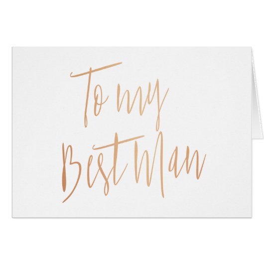 Moderne schicke Kupfer für meinen Trauzeuge (Vorderseite (Horizontal))
