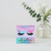 Moderne, schicke Lashes Berufliche Lashes Quadratische Visitenkarte (Stehend Vorderseite)