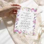 Moderne schicke Lavendel violette Blumen Hochzeit Einladung