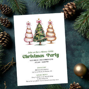 Moderne schicke Leoparden-Weihnachtsbaum-Party-Ein Einladung