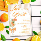 Moderne schicke Liebe im ersten Spritz-Brautparty Einladung