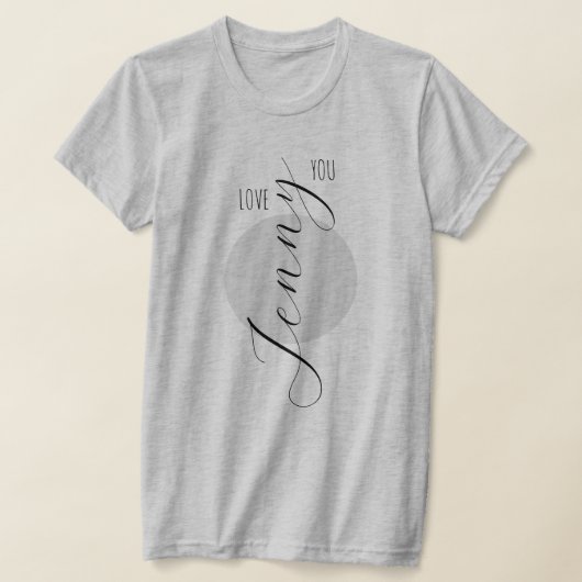 Moderne schicke Liebe mit Individuelle Name T-Shirt (Ablage )