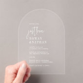 Moderne schicke Liebe Weiße, einzigartige Arch-Hoc Acryleinladungen (Insitu (Handheld))