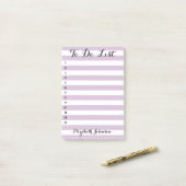 Moderne schicke, Lila Streifen für Zuhause Post-it Klebezettel (Auf Schreibtisch)