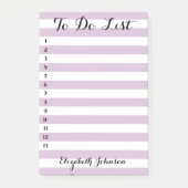 Moderne schicke, Lila Streifen für Zuhause Post-it Klebezettel (Vorderseite)