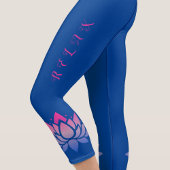 Moderne schicke Lotus-Blume personalisiert Capri Leggings