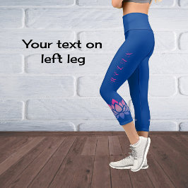 Moderne schicke Lotus-Blume personalisiert Capri Leggings