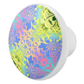 Moderne schicke Mandala türkisfarbenes Aqua-Böhm Keramikknauf (Rechts)