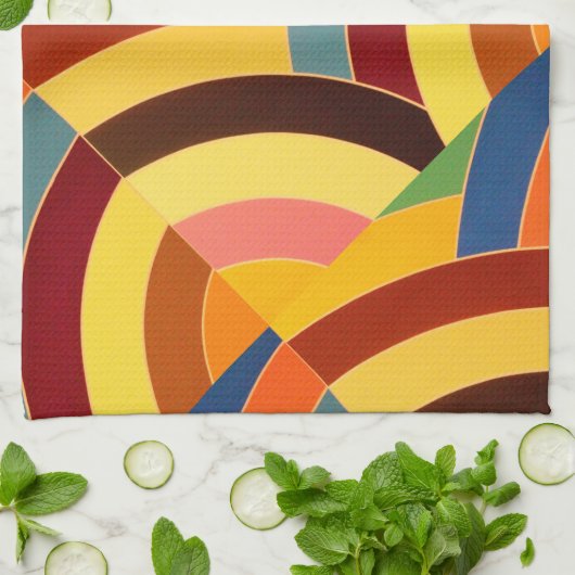 moderne, schicke mehrfarbige Chevrons Handtuch (Gefaltet)