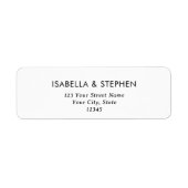 Moderne schicke Minimal-Typografie-Rücksendeadress (Vorne)