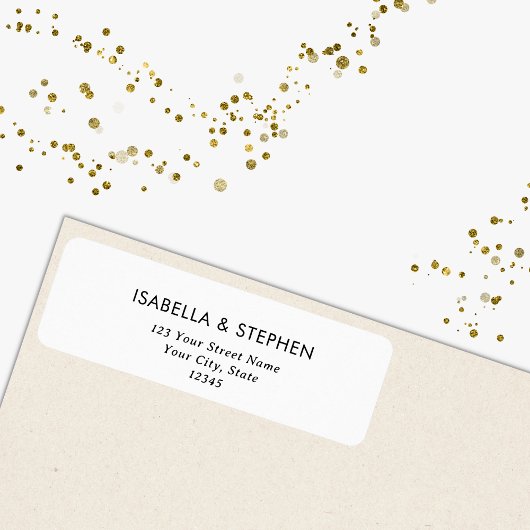 Moderne schicke Minimal-Typografie-Rücksendeadress