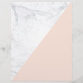 Moderne schicke minimale geometrische Marmor Gold Flyer (Hinten)