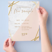 Moderne schicke minimale geometrische Marmor Gold Flyer (Hand)