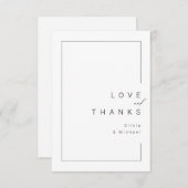 Moderne schicke minimale Typografie Hochzeit danke (Vorne/Hinten)
