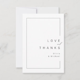Moderne schicke minimale Typografie Hochzeit danke