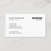 Moderne schicke minimale visitenkarte (Rückseite)