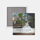Moderne schicke Minimalistische Couple-Foto-Gastge Magnet (Vorderseite/Rückseite)