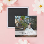 Moderne schicke Minimalistische Couple-Foto-Gastge Magnet<br><div class="desc">Magnet für moderne Minimalistische Foto-Gastgeschenke Hochzeiten</div>