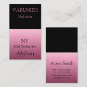Moderne schicke, moderne Nagelpolitur Visitenkarte (Vorne/Hinten)