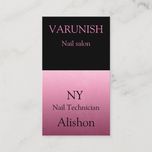 Moderne schicke, moderne Nagelpolitur Visitenkarte (Vorderseite)