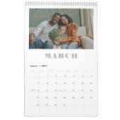 Moderne, schicke Multi-Foto-Erinnerungen Kalender (Mär 2027)