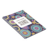 Moderne schicke Navy Blue Simple Patternklasse Notizblock (Rechte Seite)