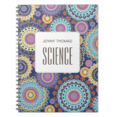 Moderne schicke Navy Blue Simple Patternklasse Notizblock (Vorderseite)