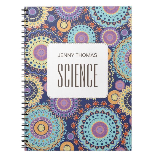 Moderne schicke Navy Blue Simple Patternklasse Notizblock (Vorderseite)