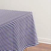 Moderne schicke Navy Blue White Stripes Muster tre Tischdecke (Beispiel)